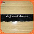 Mink Fur Trim, color negro, piel genuina